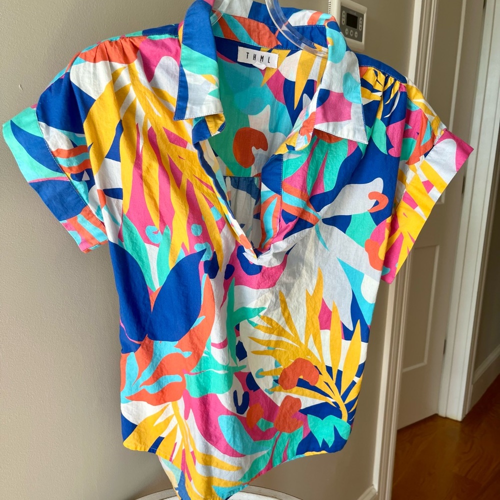 THML Colorful Tropical Print Shirt